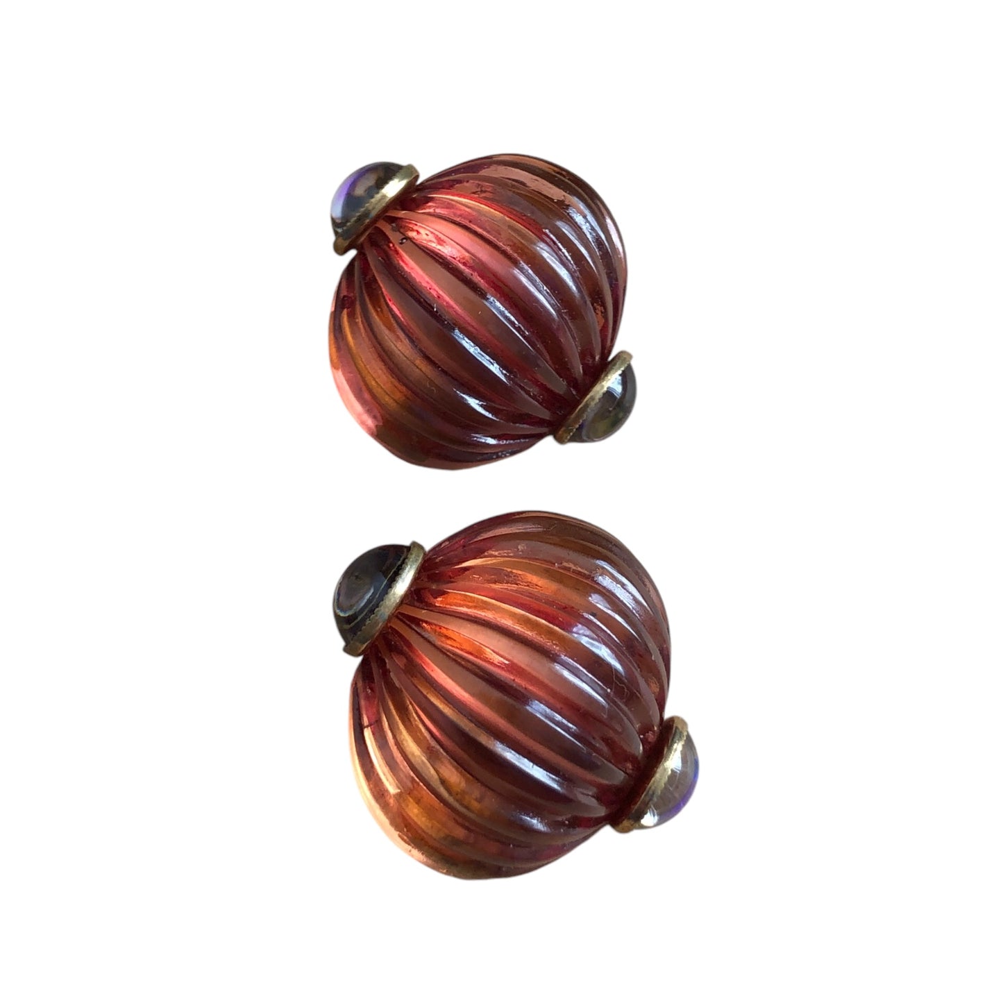 Clip earrings signed "Fabrice"