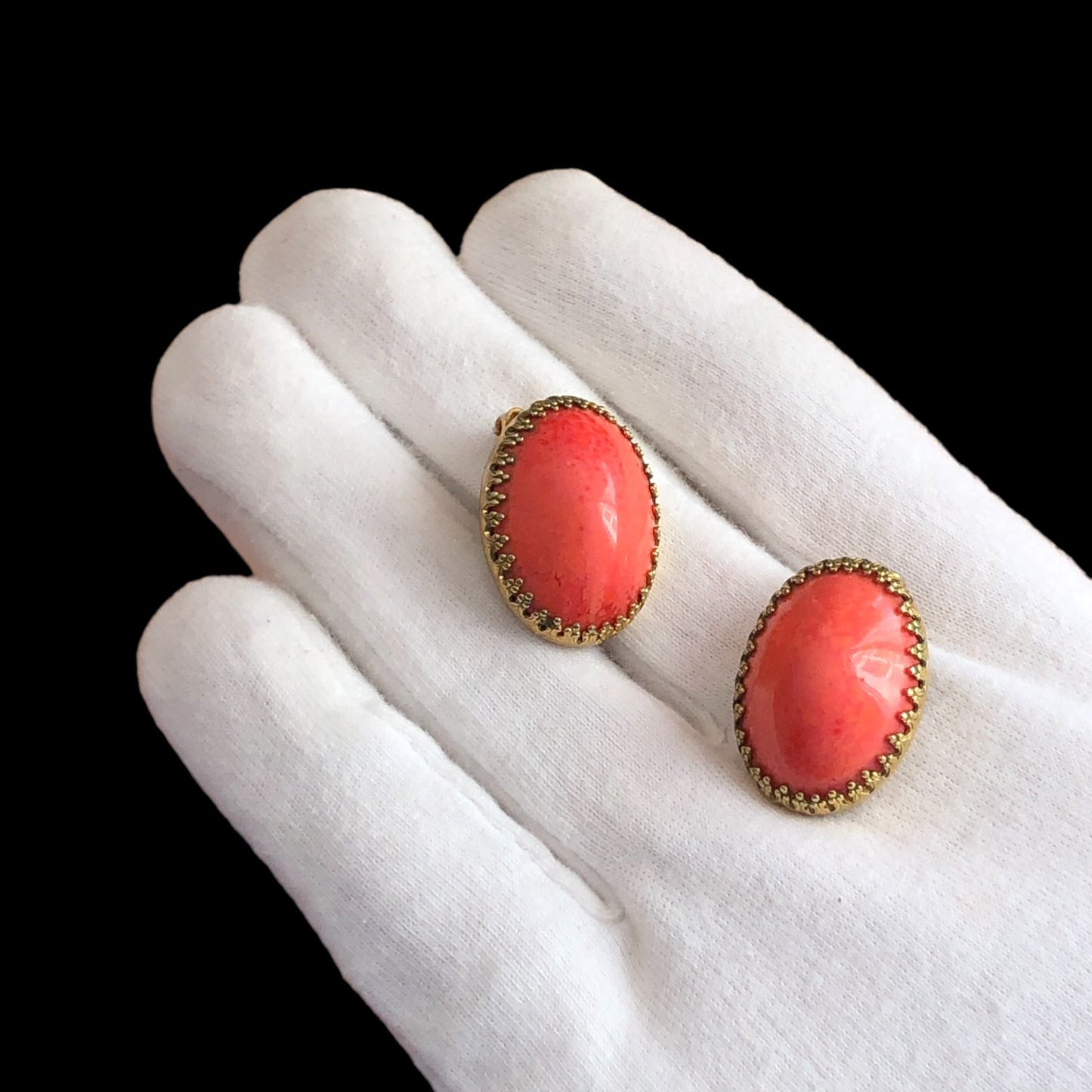 Clip earrings signed "Alice Caviness"