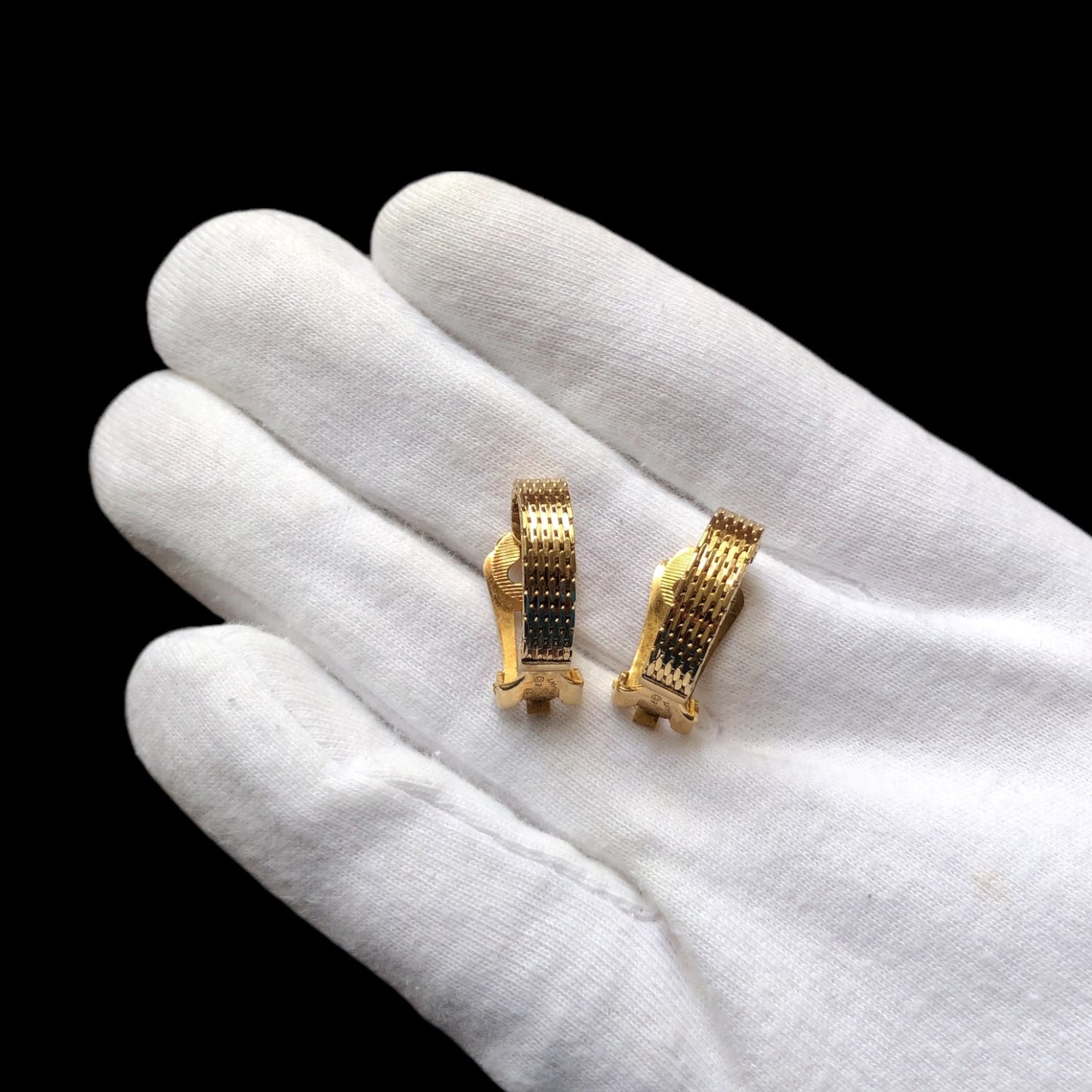Clip earrings dated and signed "Grossé Germany 1975"