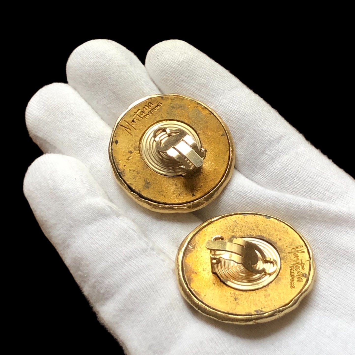 Clip earrings signed “Claude Montana”