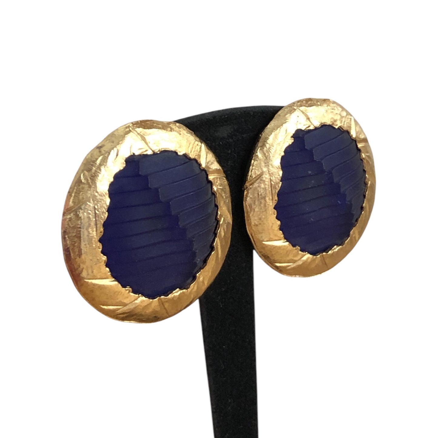 Clip earrings signed “Claude Montana”