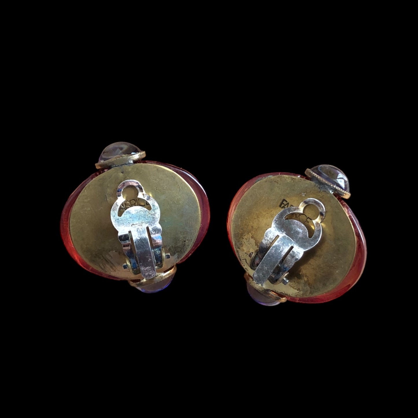 Clip earrings signed "Fabrice"
