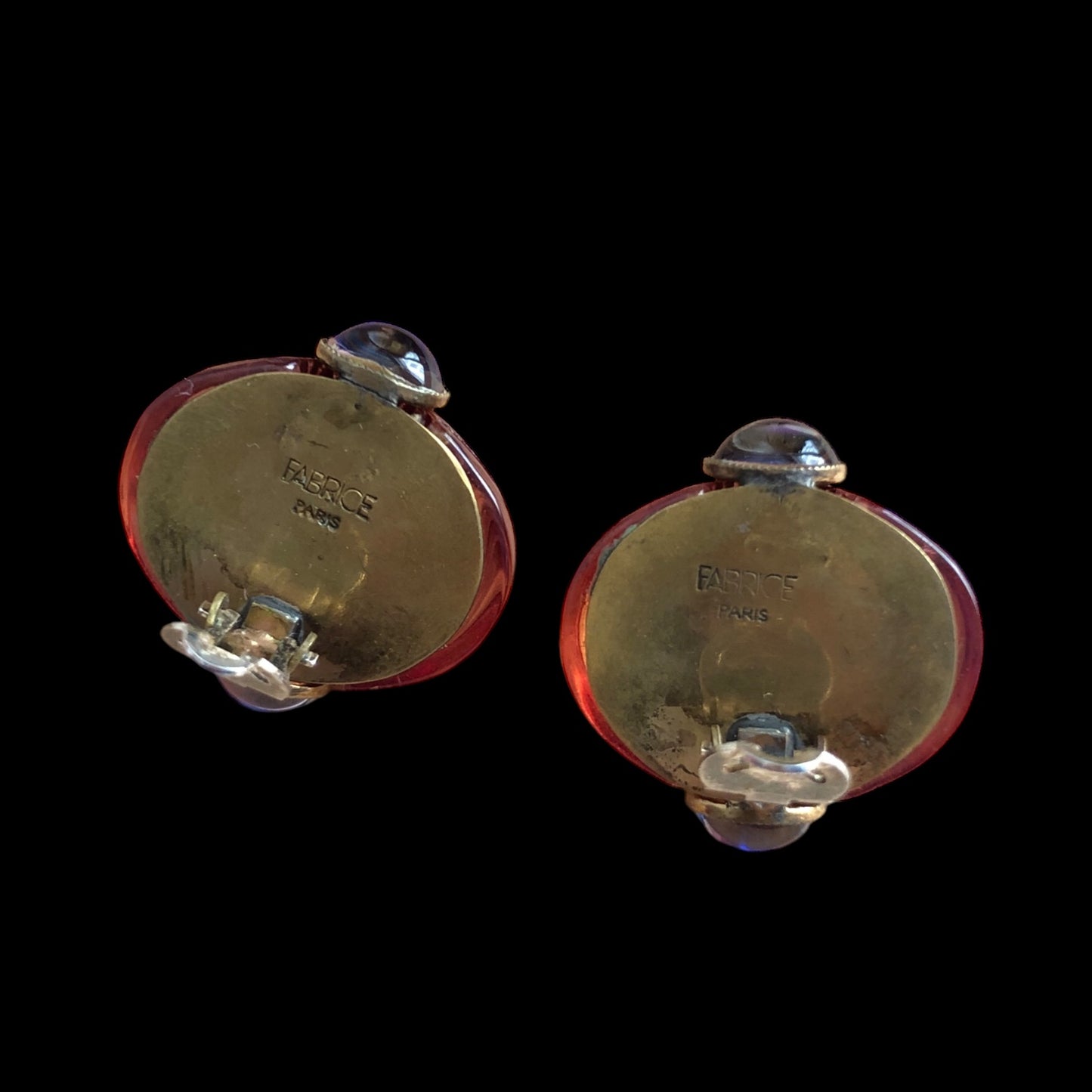 Clip earrings signed "Fabrice"