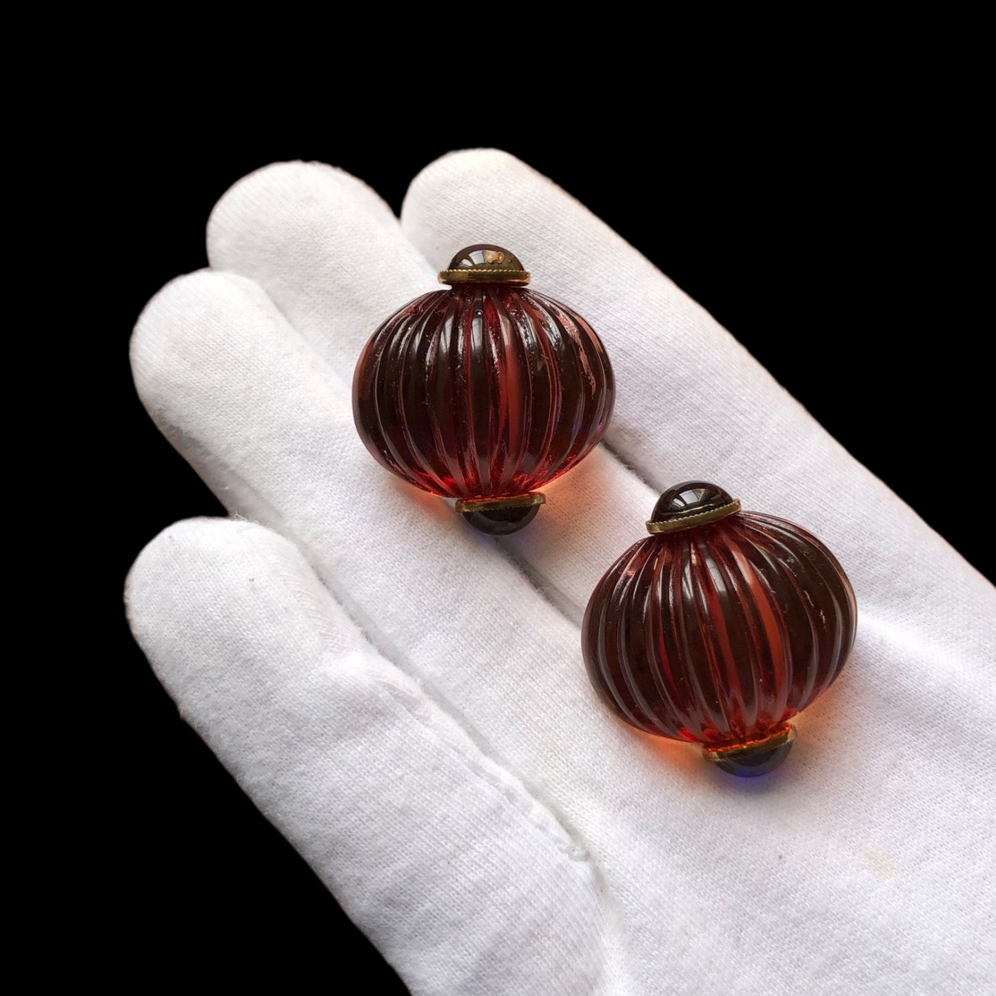 Clip earrings signed "Fabrice"