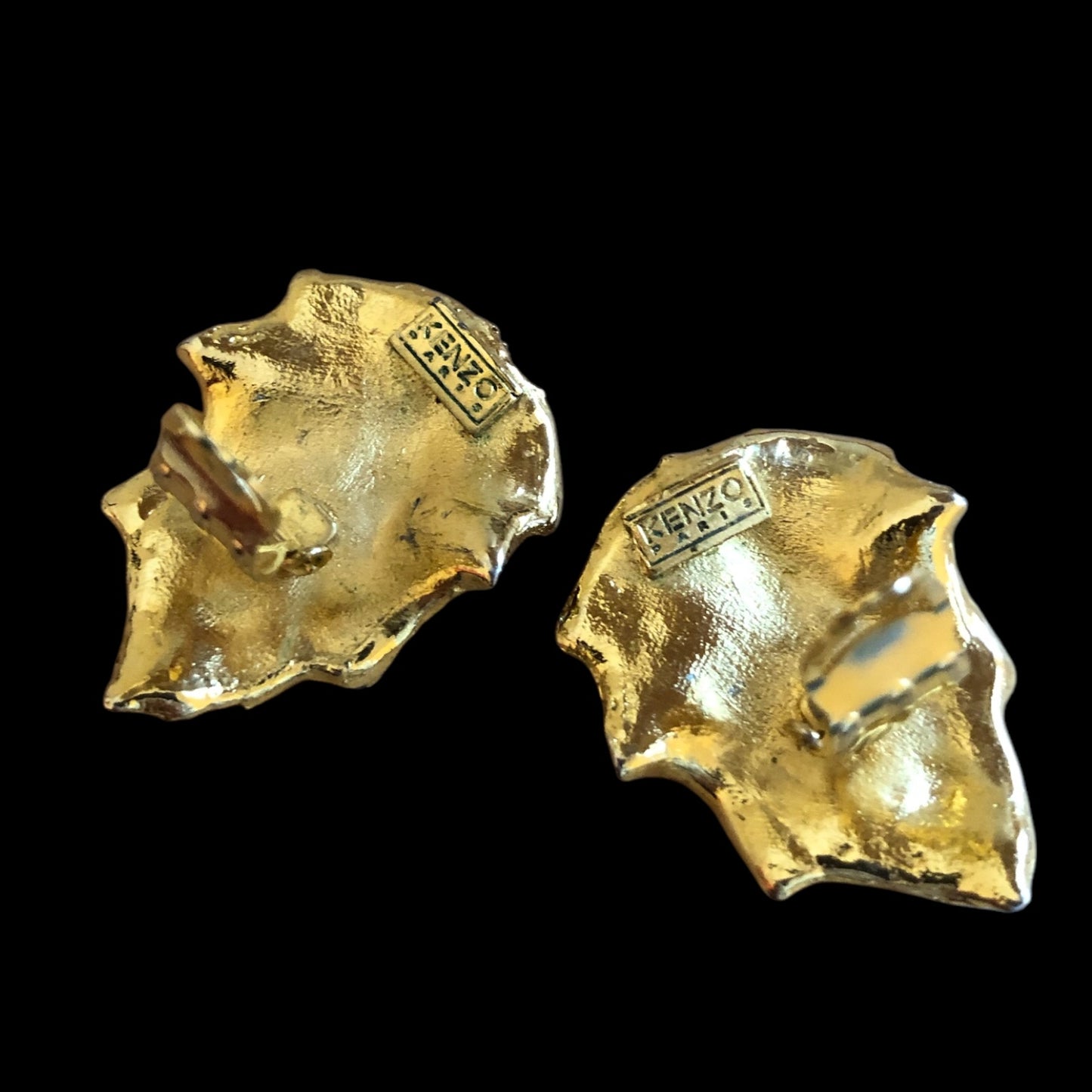 Clip earrings signed “Kenzo”