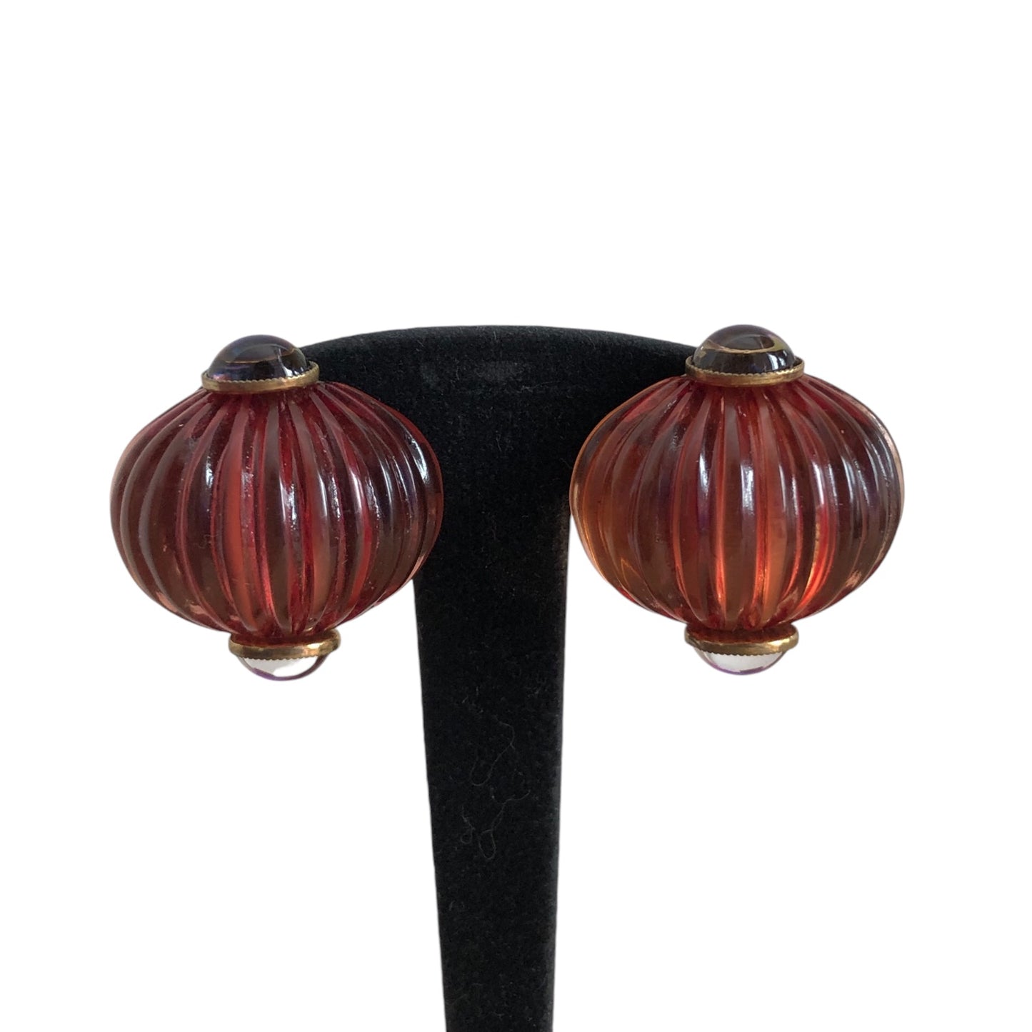 Clip earrings signed "Fabrice"
