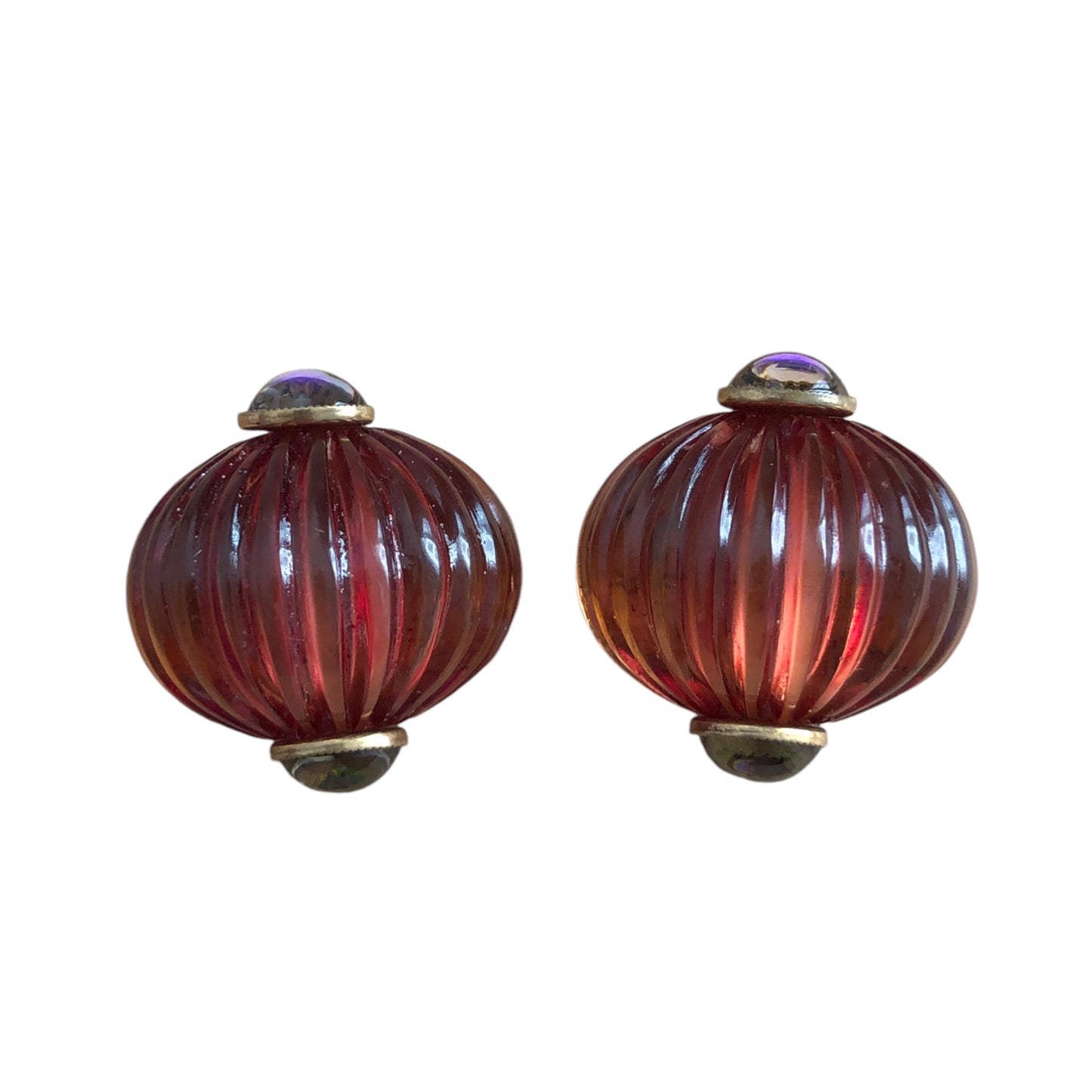 Clip earrings signed "Fabrice"