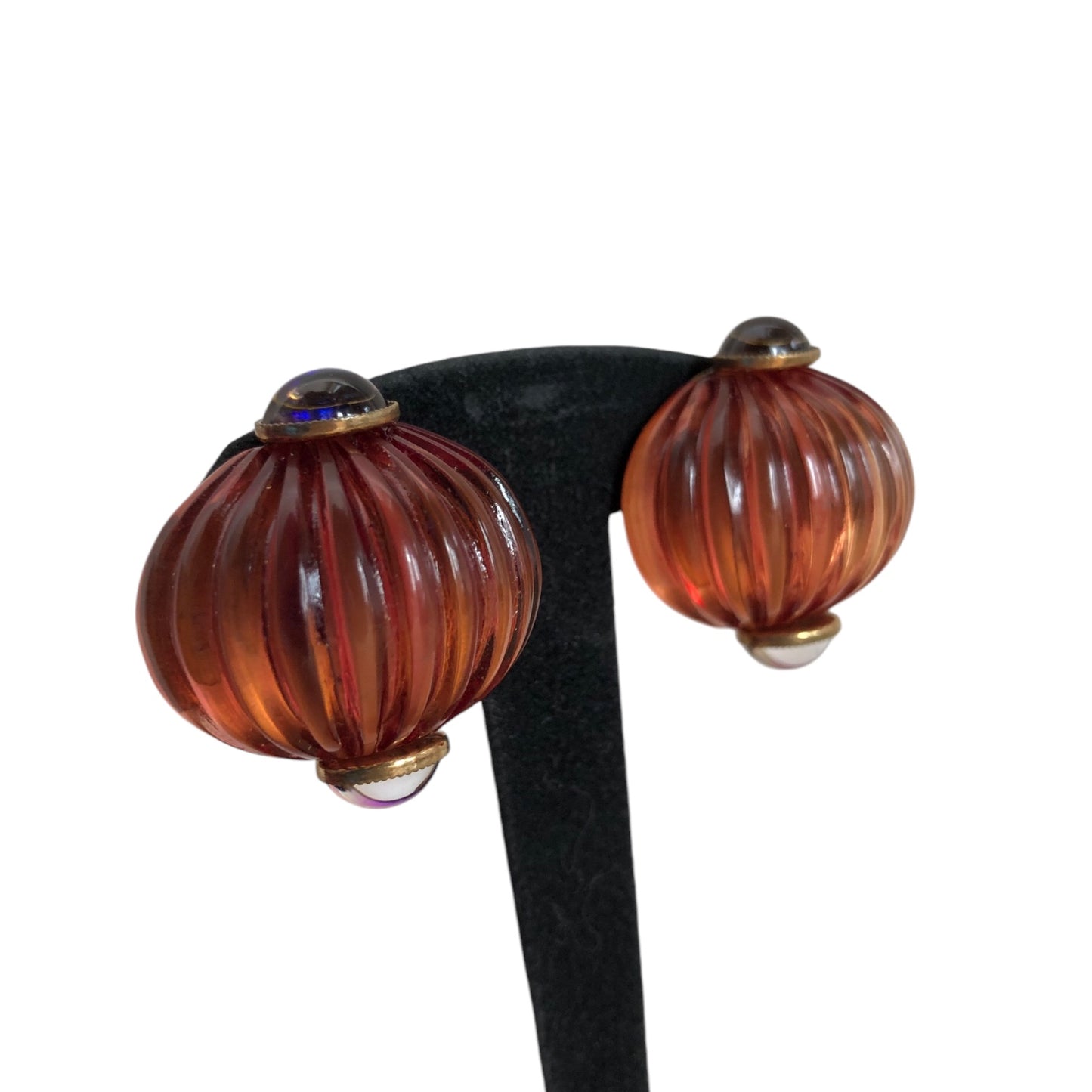 Clip earrings signed "Fabrice"