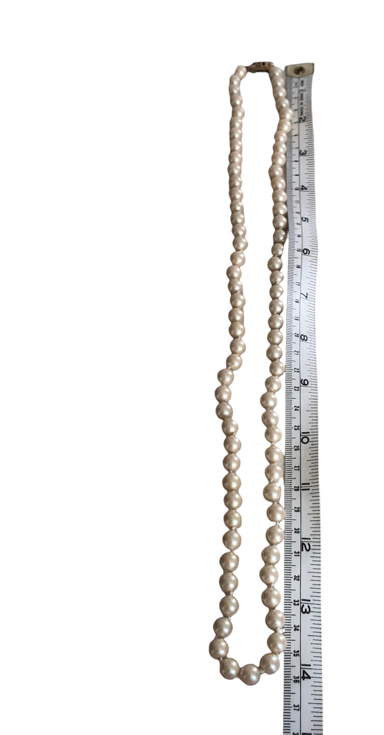 Costume jewellery pearl necklace signed "Monet"