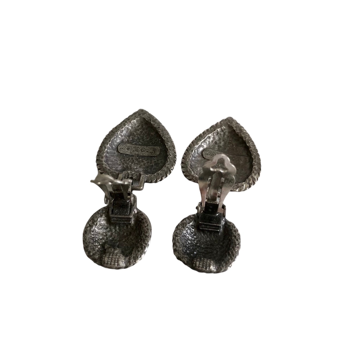 Clip earrings signed "Scooter"