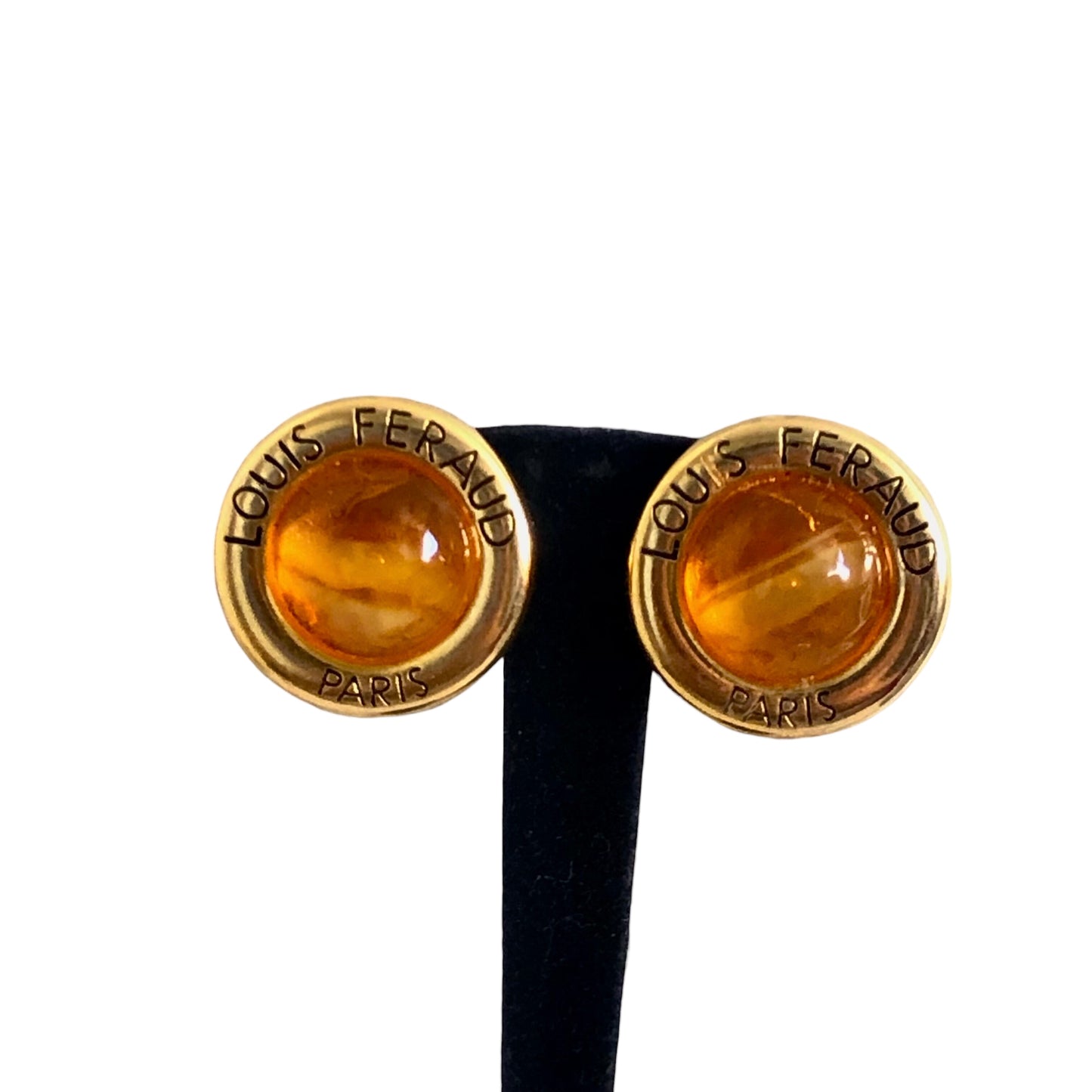 Clip earrings signed "Louis Feraud"