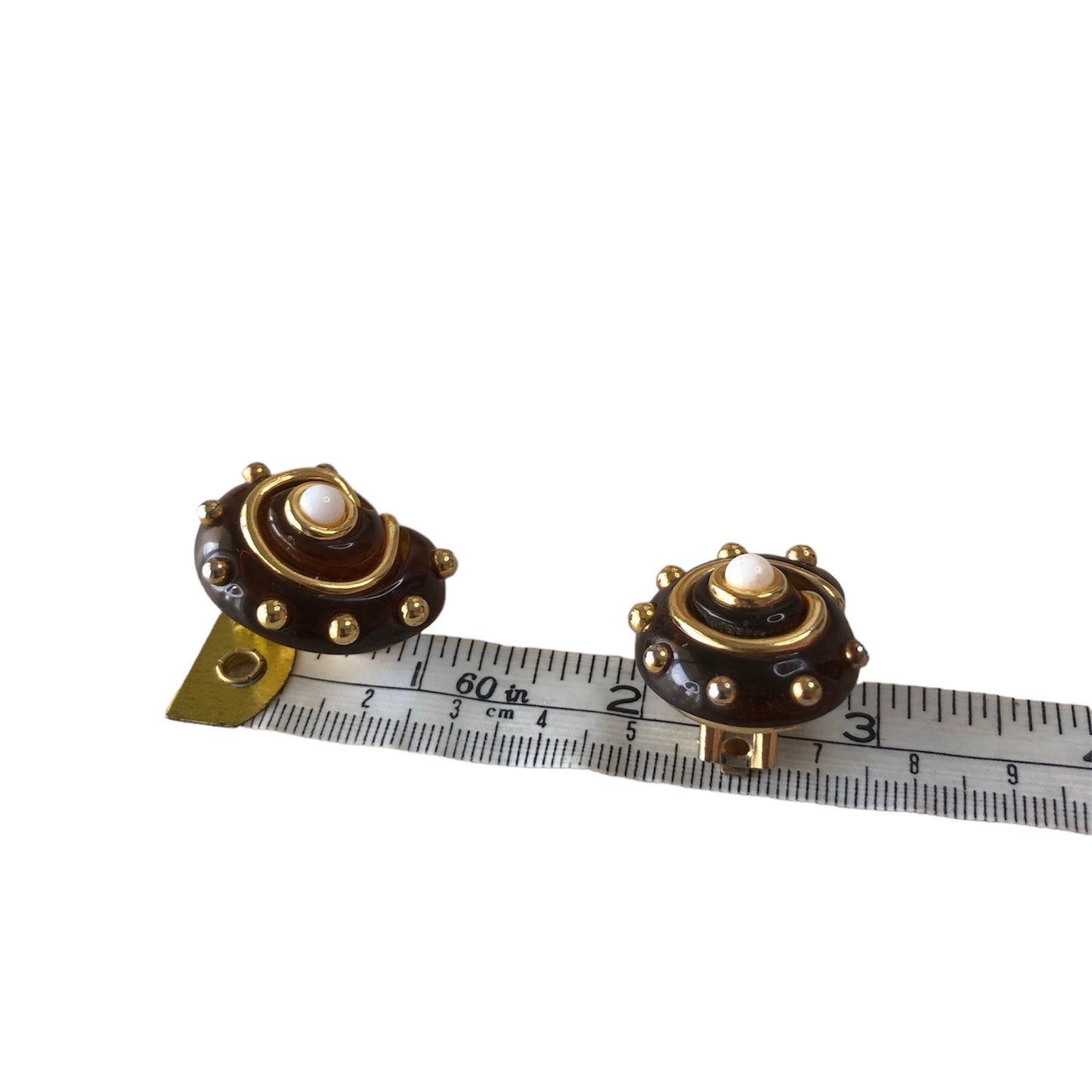 Clip earrings signed "Kenneth Lane"