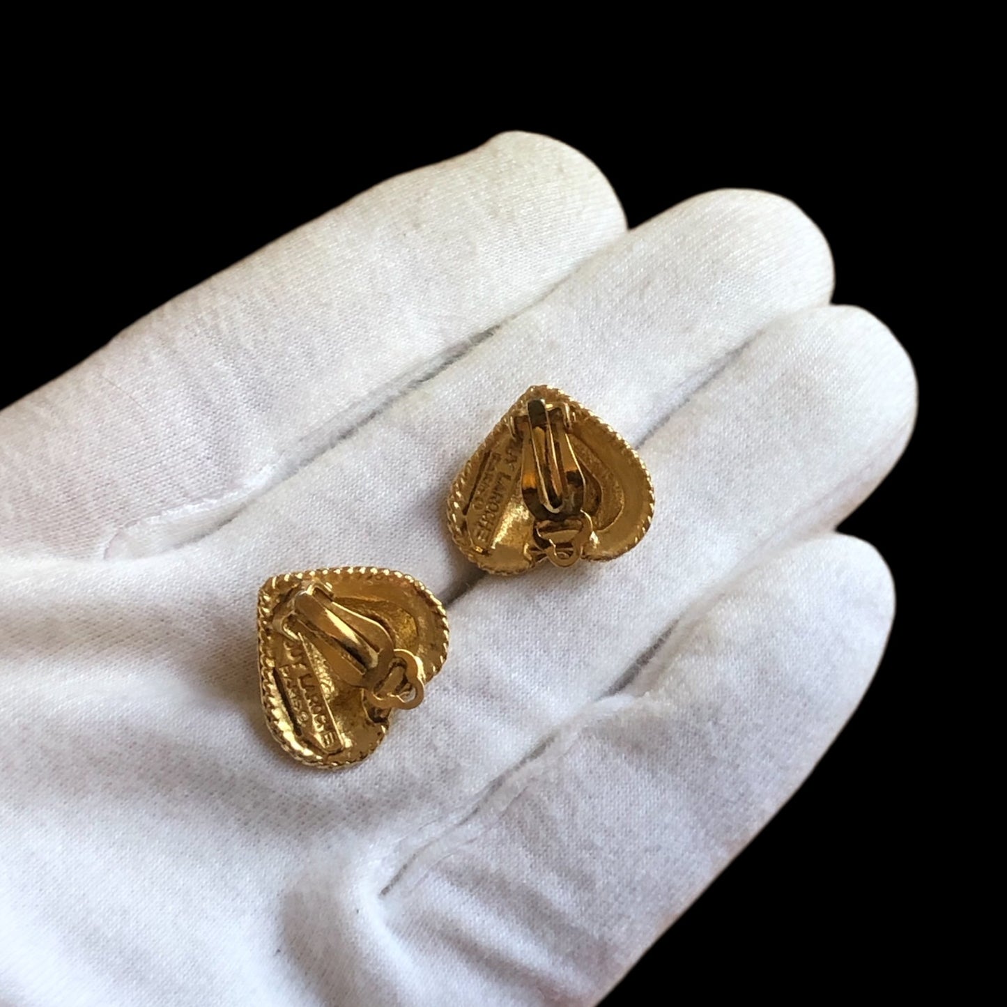 Clip earrings signed “Guy Laroche”