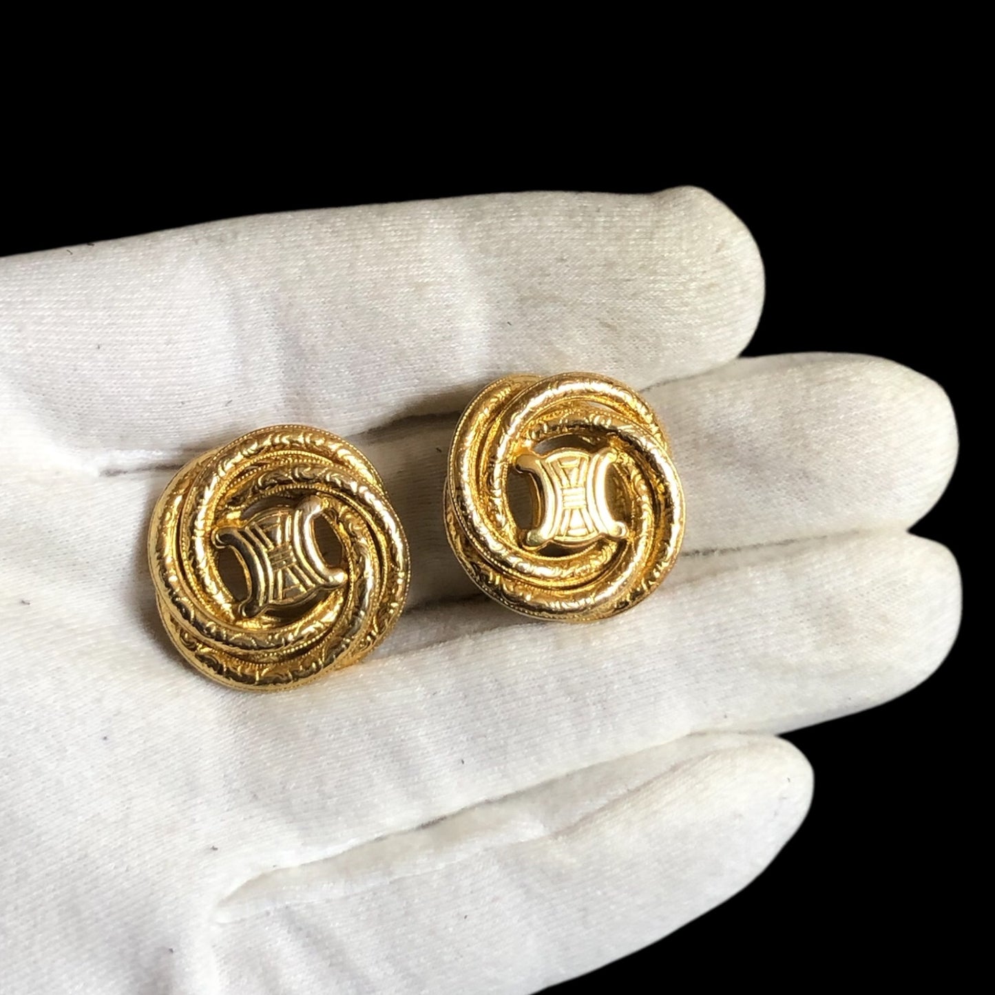 Clip earrings signed “Celine Paris”