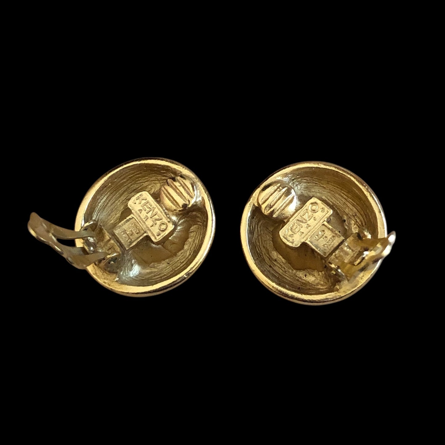 Clip earrings signed “Kenzo”