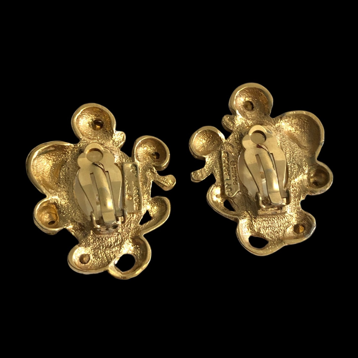 Clip earrings signed “Guy Laroche”