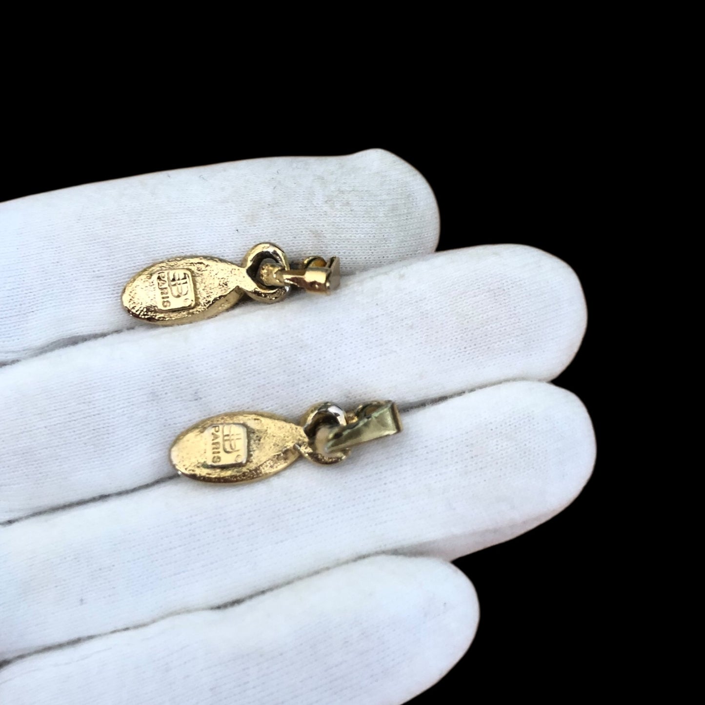 Clip earrings signed “Balenciaga”