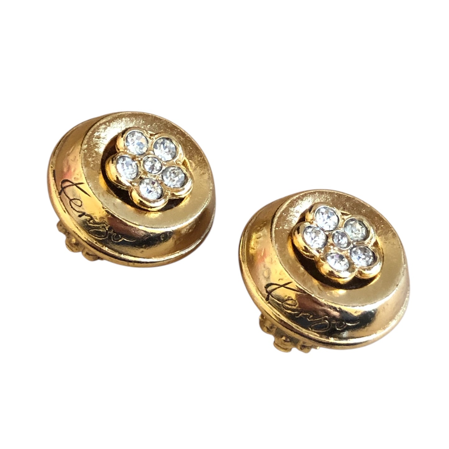 Clip earrings signed “Kenzo”