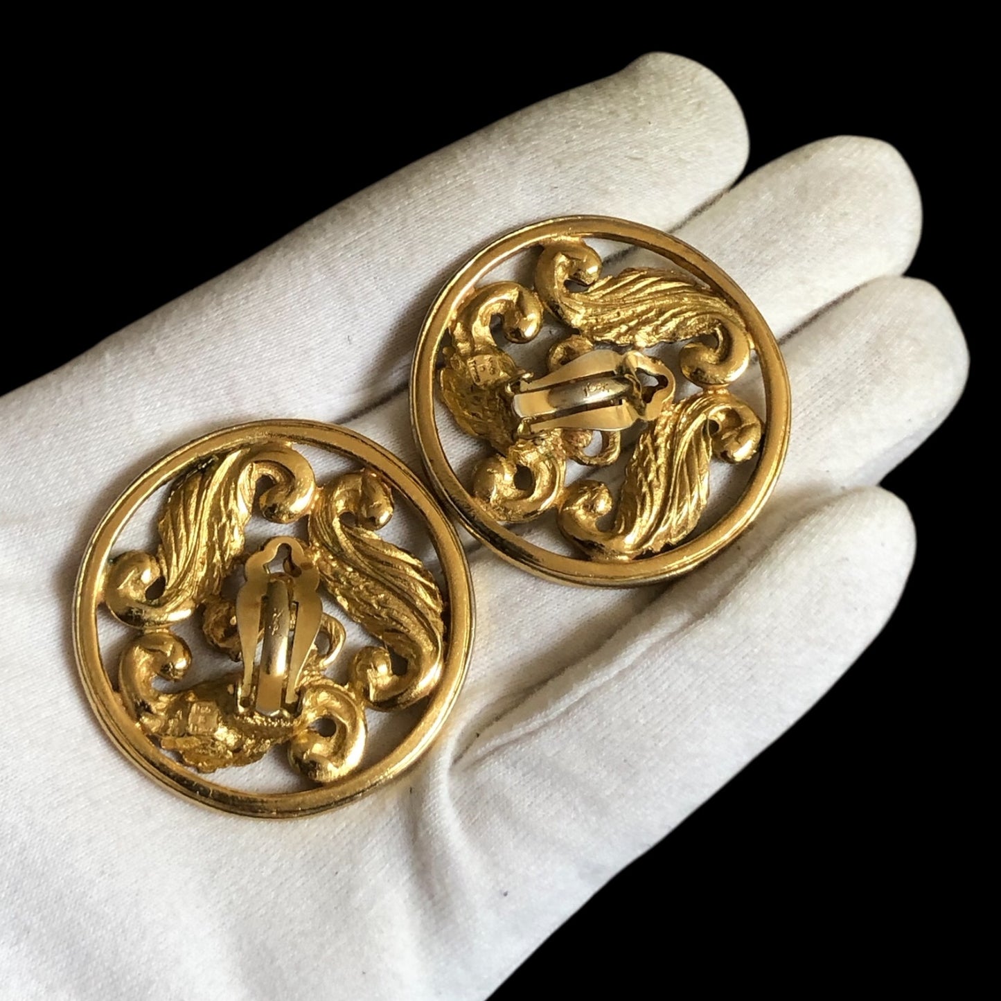 Clip earrings signed “Yves Saint Laurent”