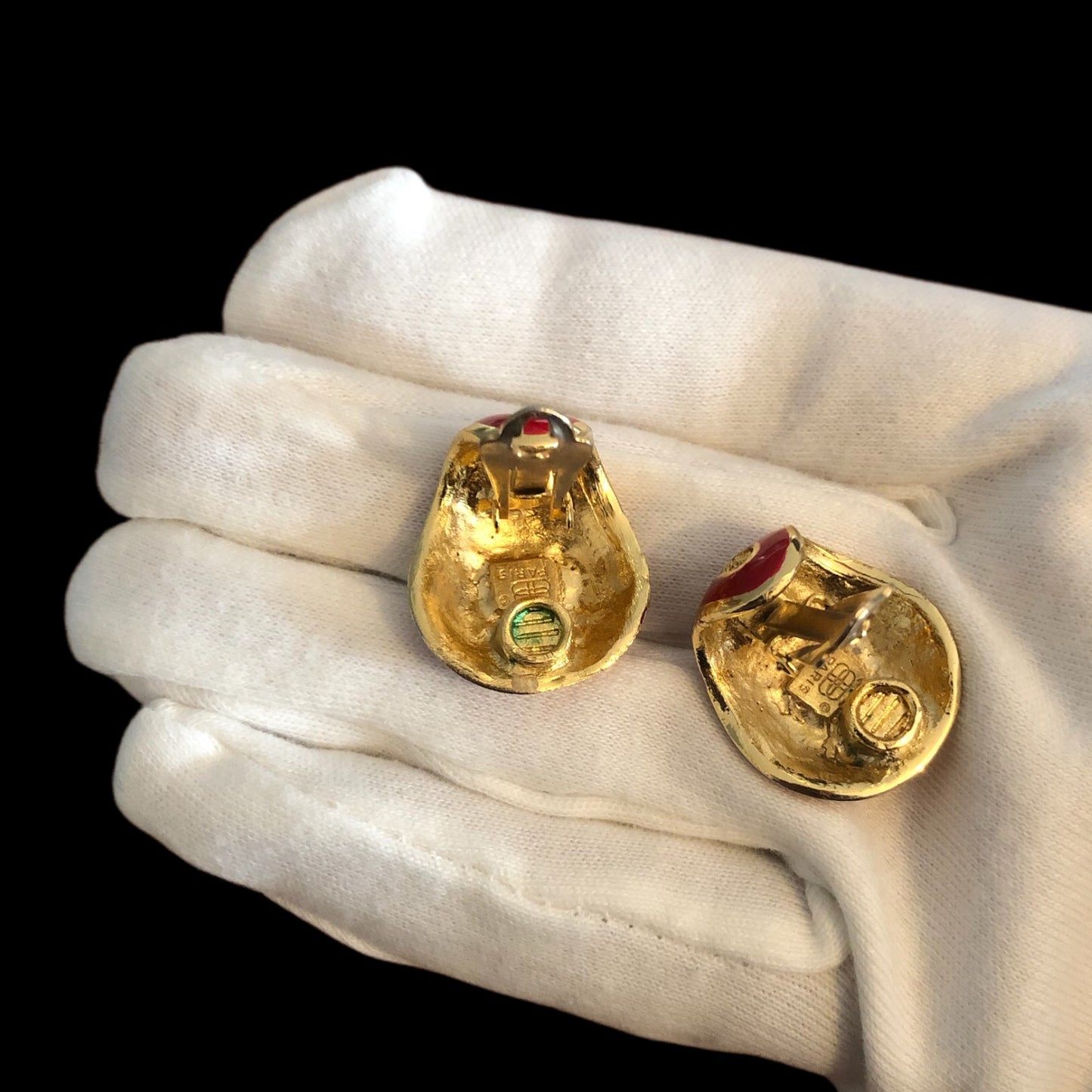 Clip earrings signed “Balenciaga”