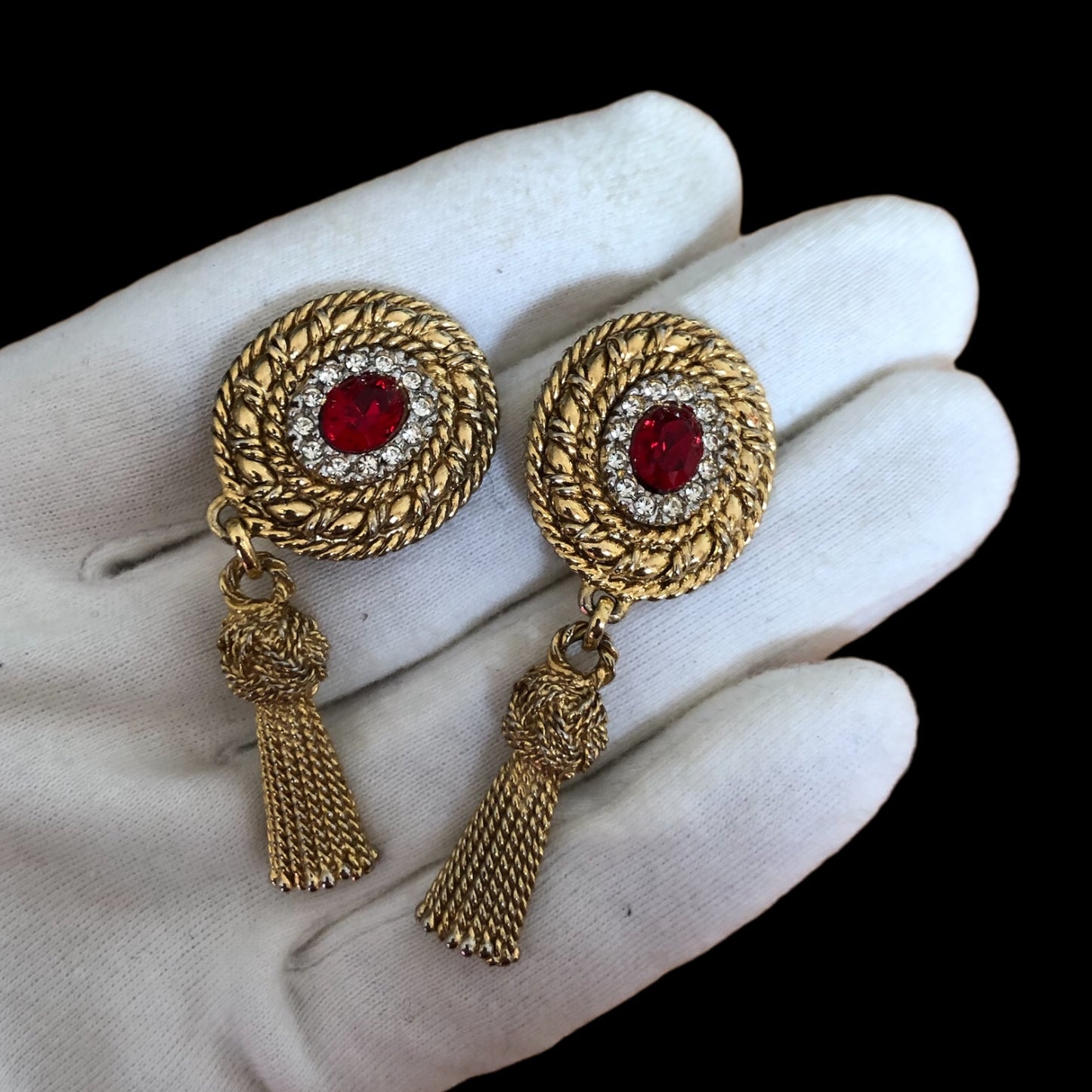 Clip earrings signed “David Grau”