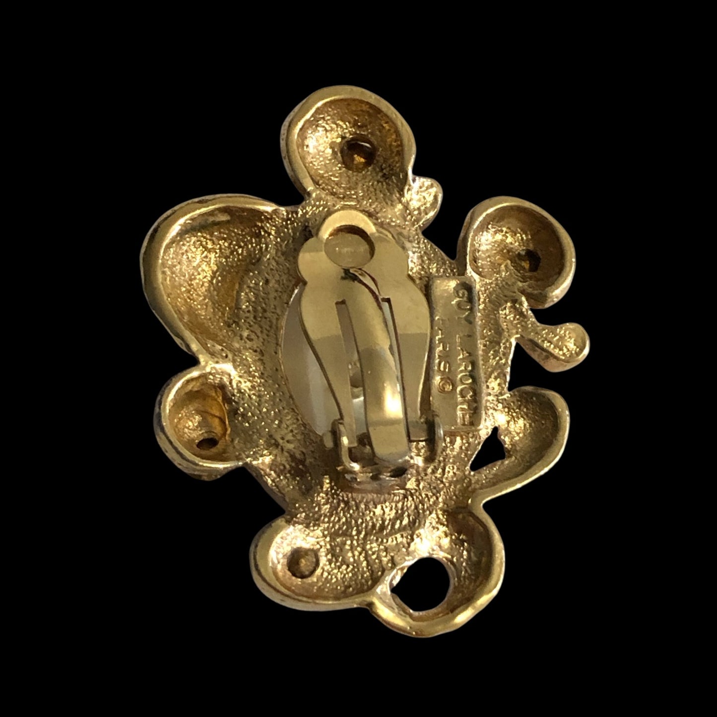 Clip earrings signed “Guy Laroche”