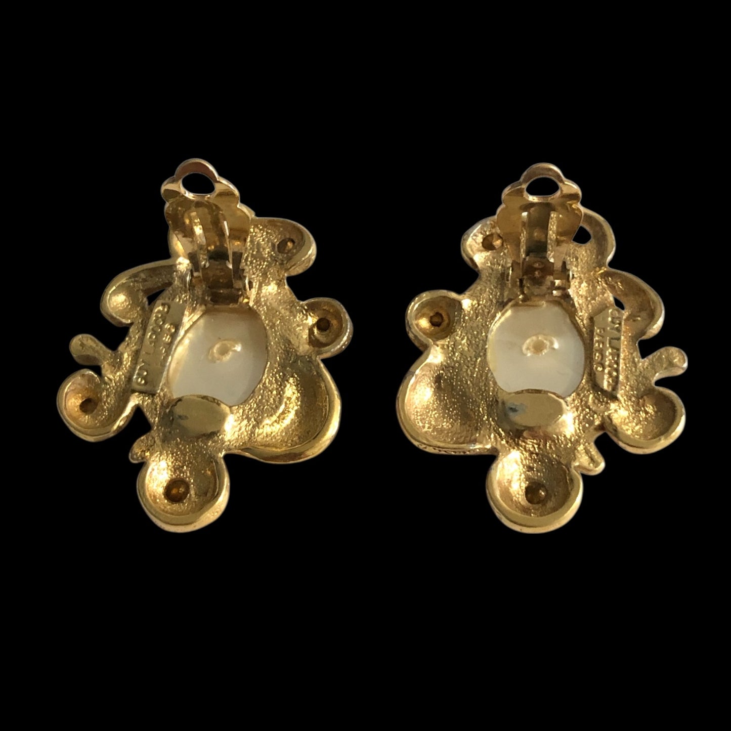 Clip earrings signed “Guy Laroche”